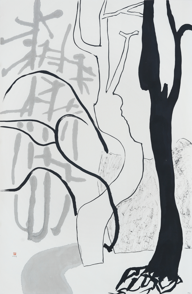장병언, structure landscape 102, ink_on_paper, painting, 2026